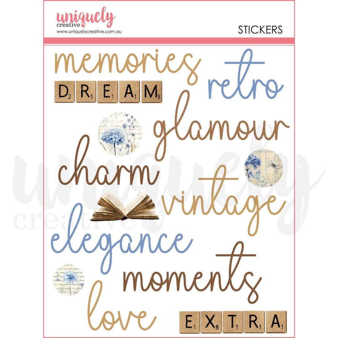 Uniquely Creative - Vintage Chronicles - Puffy Stickers