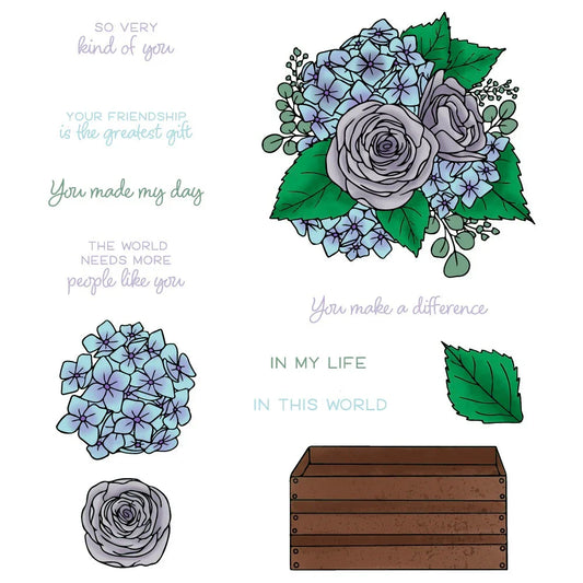 Honey Bee - Nancy's Lilac Bouquet Stamp & Die Bundle