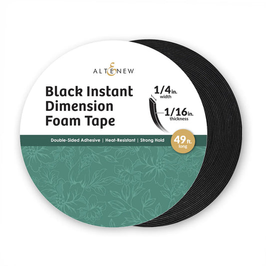 Altenew - Instand Dimension Foam Tape - BLACK: 1/4"x1/16"