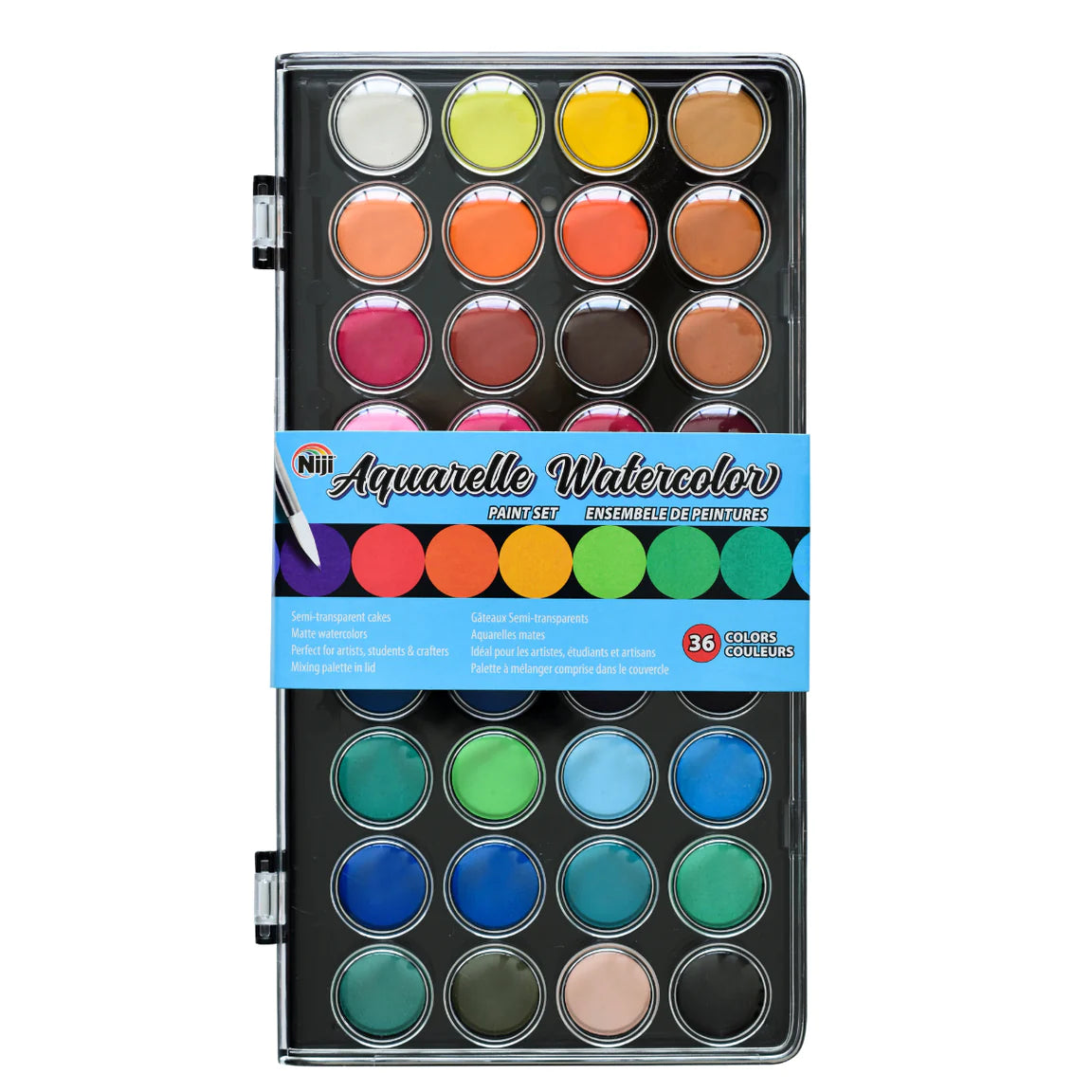 Yasutomo - Niji Aquarelle Watercolor Palette: 36 Color