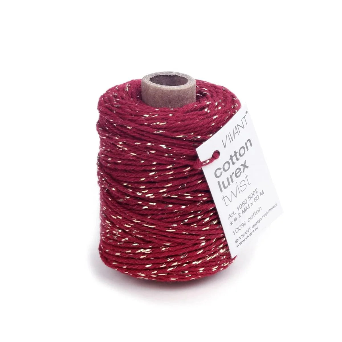 Vivant - Lurex Cotton Cord - Bordeaux