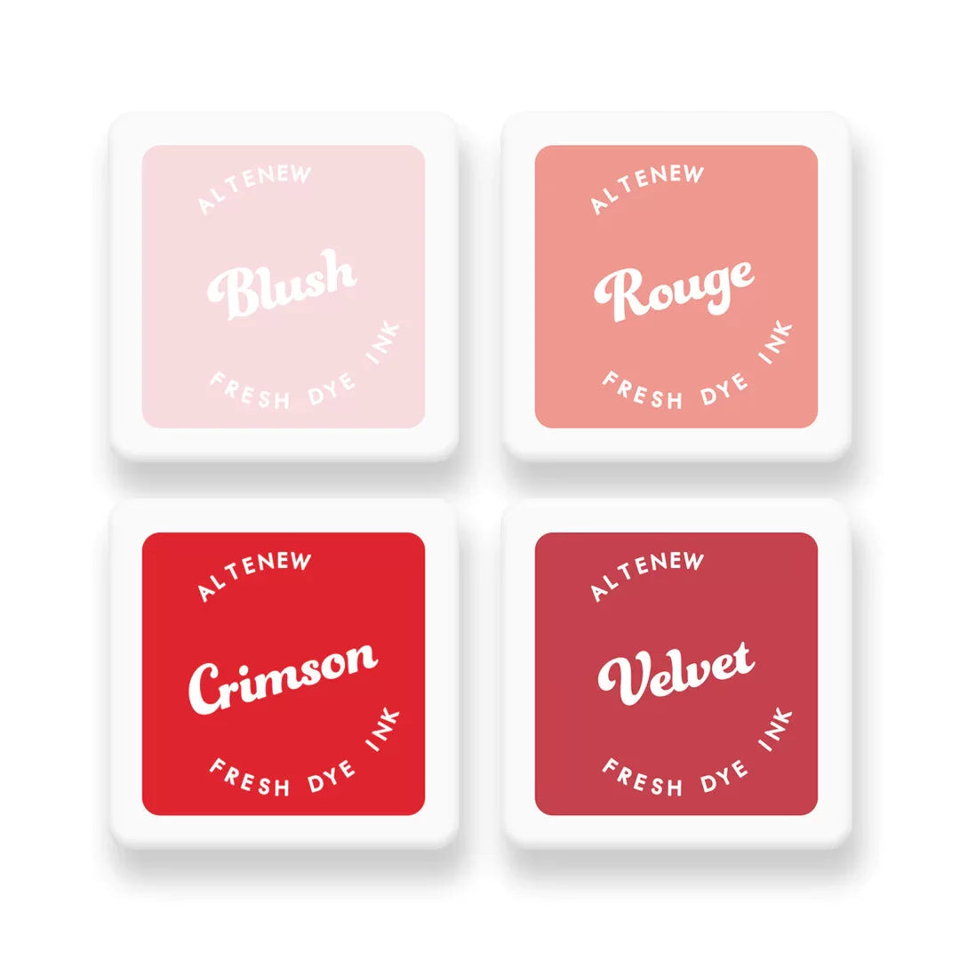 Altenew - Fresh Dye Ink Mini Cube Set - Red Sunset