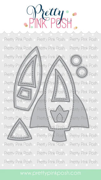 Pretty Pink Posh - Rocketship Shaker Die Set