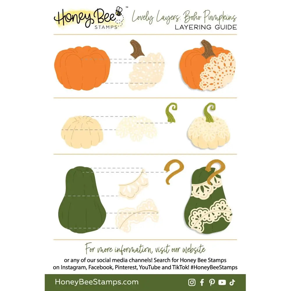Honey Bee - Lovely Layers: Boho Pumpkins Die Set