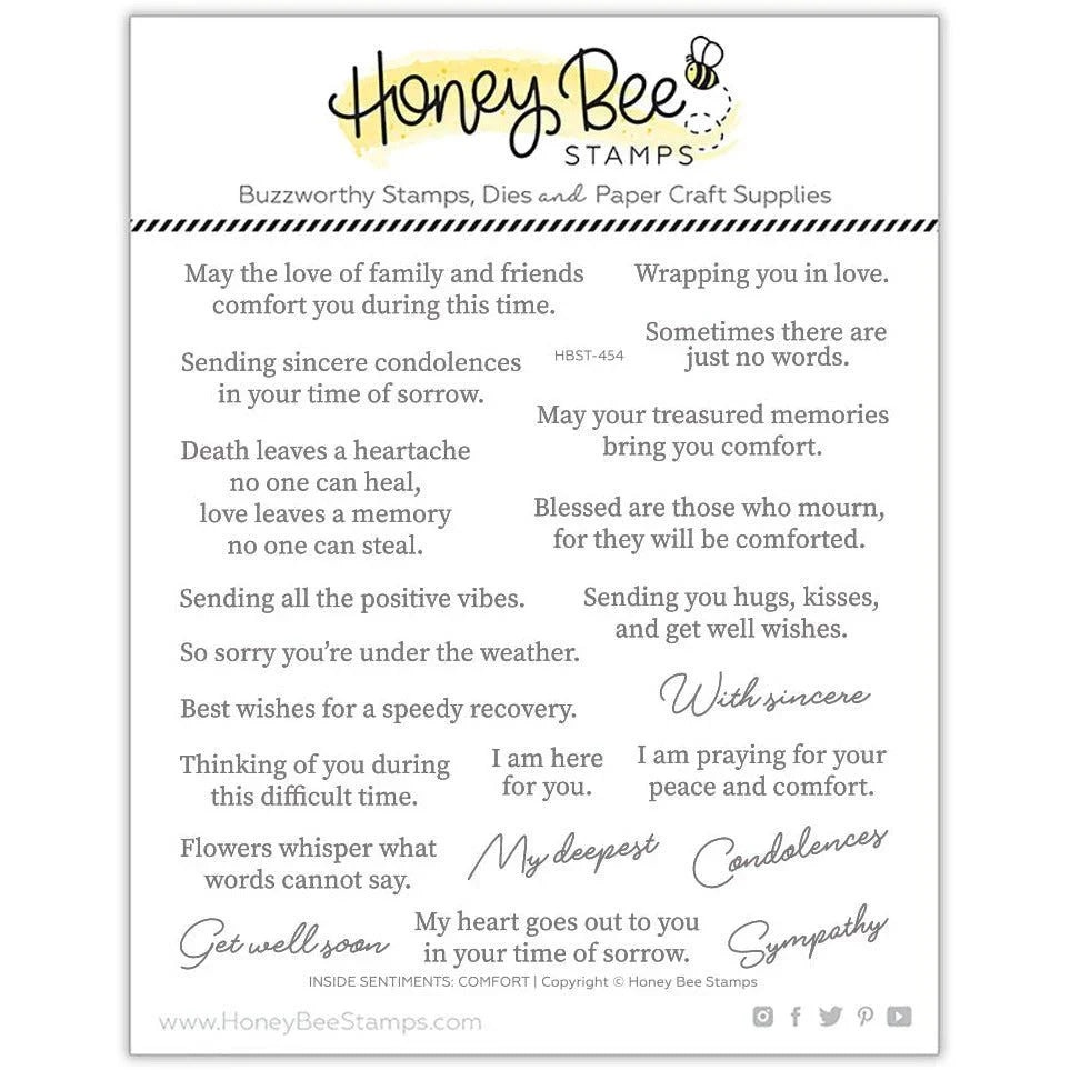 Honey Bee - Inside: Comfort Sentiments Stamp Set