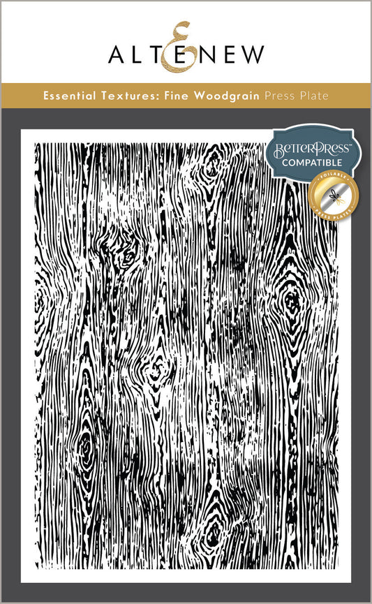 Altenew - Essential Texture: Fine Woodgrain Press/Foil Plate