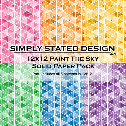 Simply Stated - Paint The Sky - Solid Paper Pack