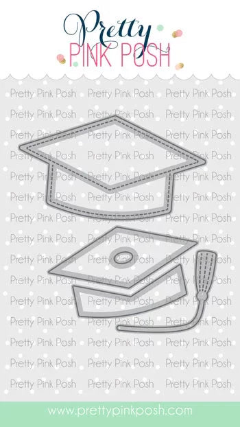 Pretty Pink Posh - Graduation Cap Shaker Die Set