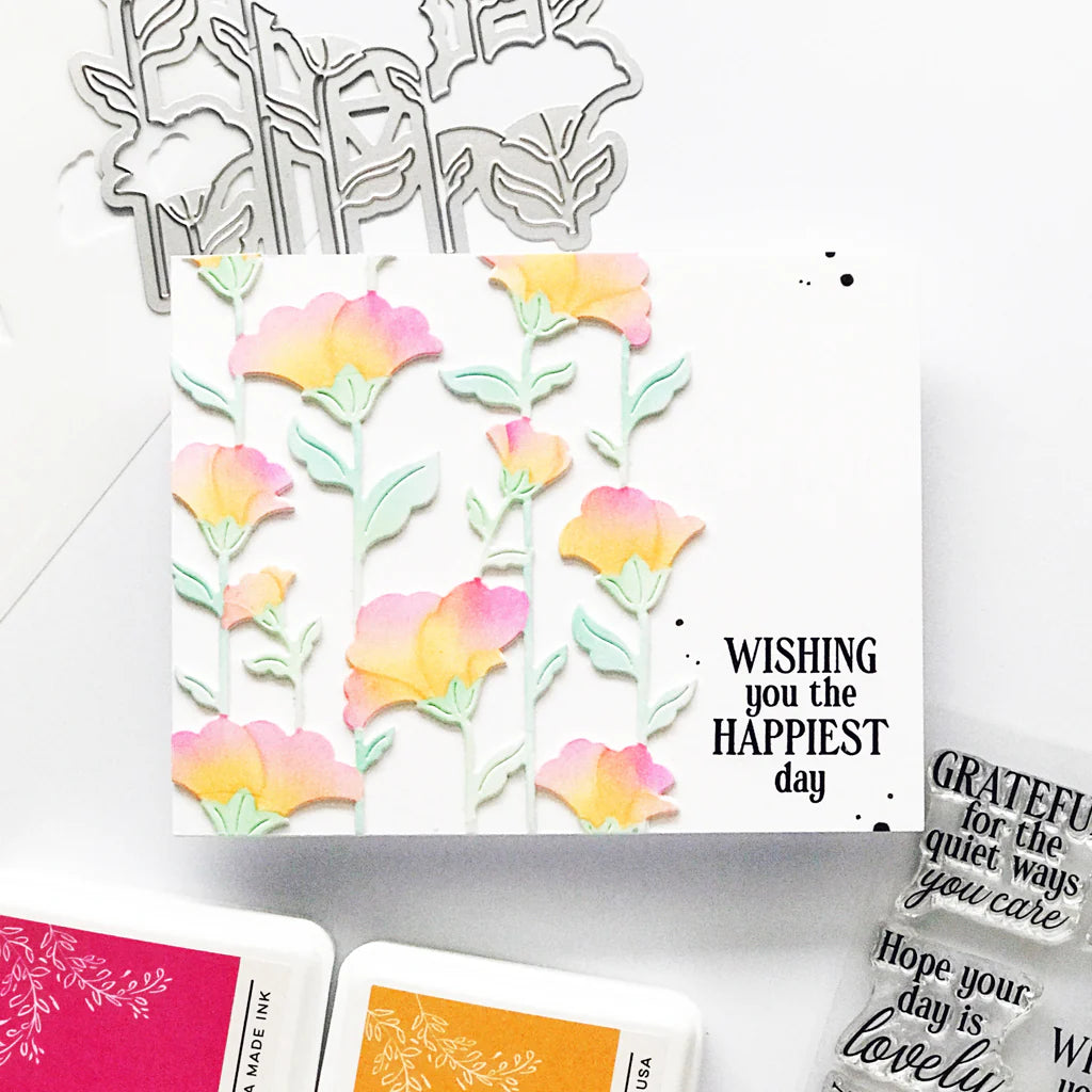 Pinkfresh - Rising Wildflowers Die & Stencil Bundle