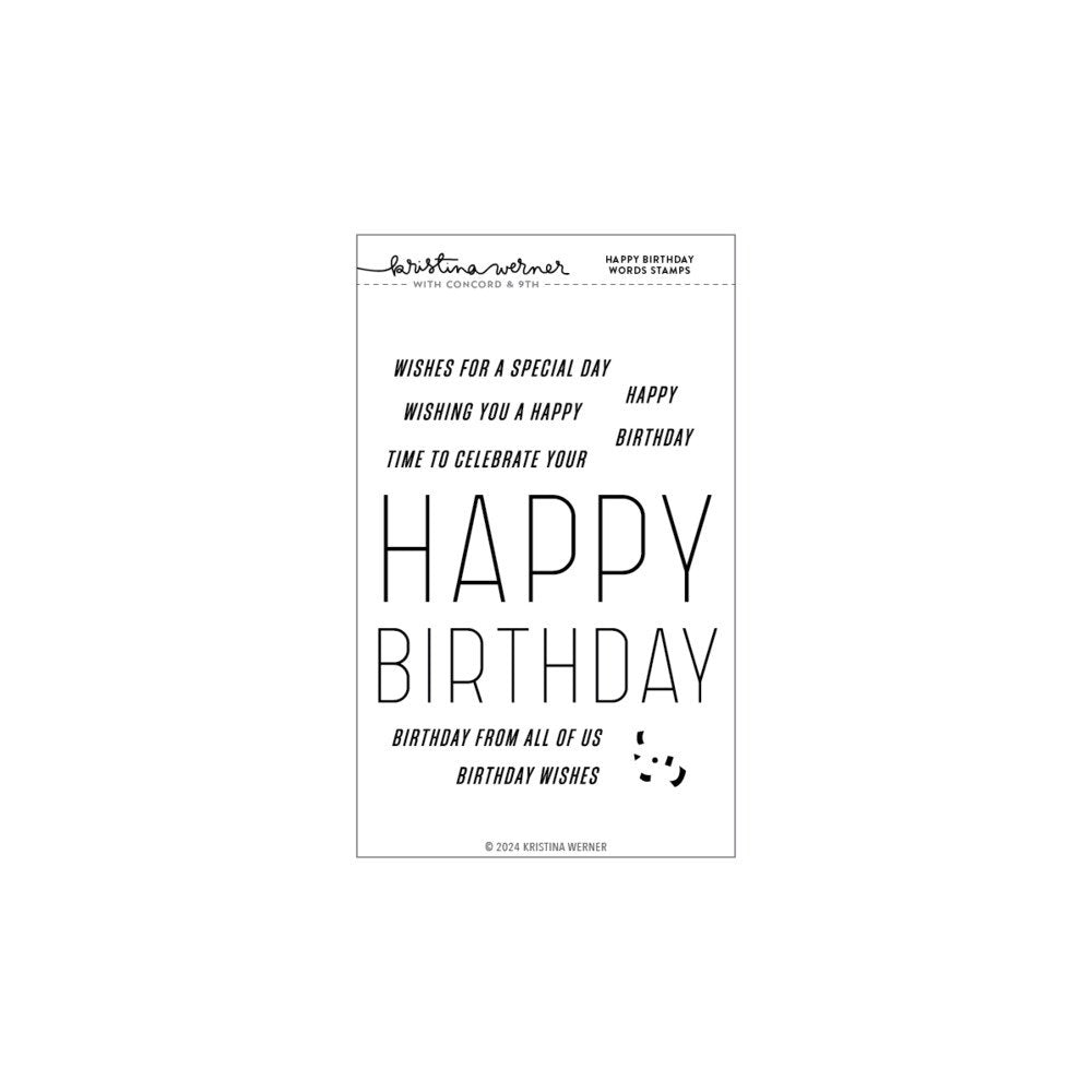 Concord & 9th - Happy Birthday Stamp Set by Kristina Werner