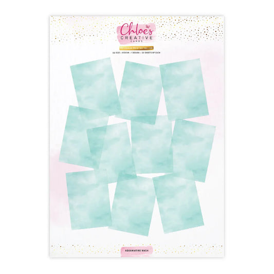 Chloe's Creative - Printed Vellum - Aquamarine Wash