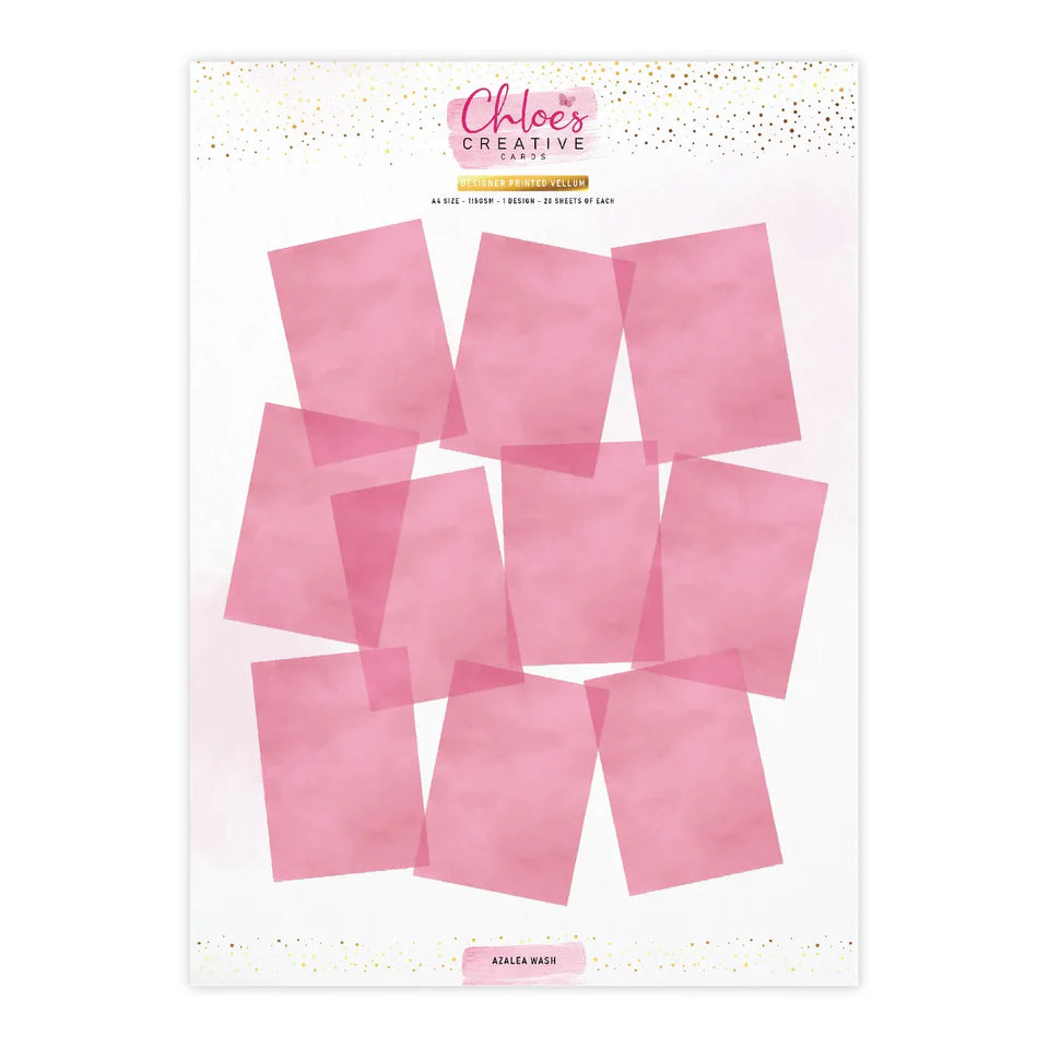 Chloe's Creative - Printed Vellum - Azalea Wash