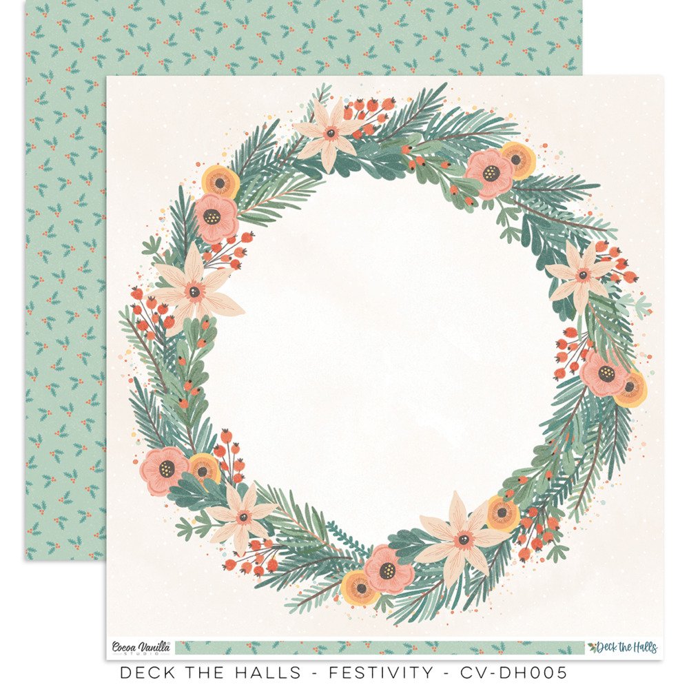 Cocoa Vanilla - Deck The Halls - Cardstock: Festivity