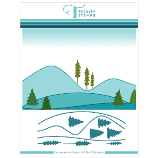 Trinity Stamps - Embossed Edge Hills & Slopes Die Set