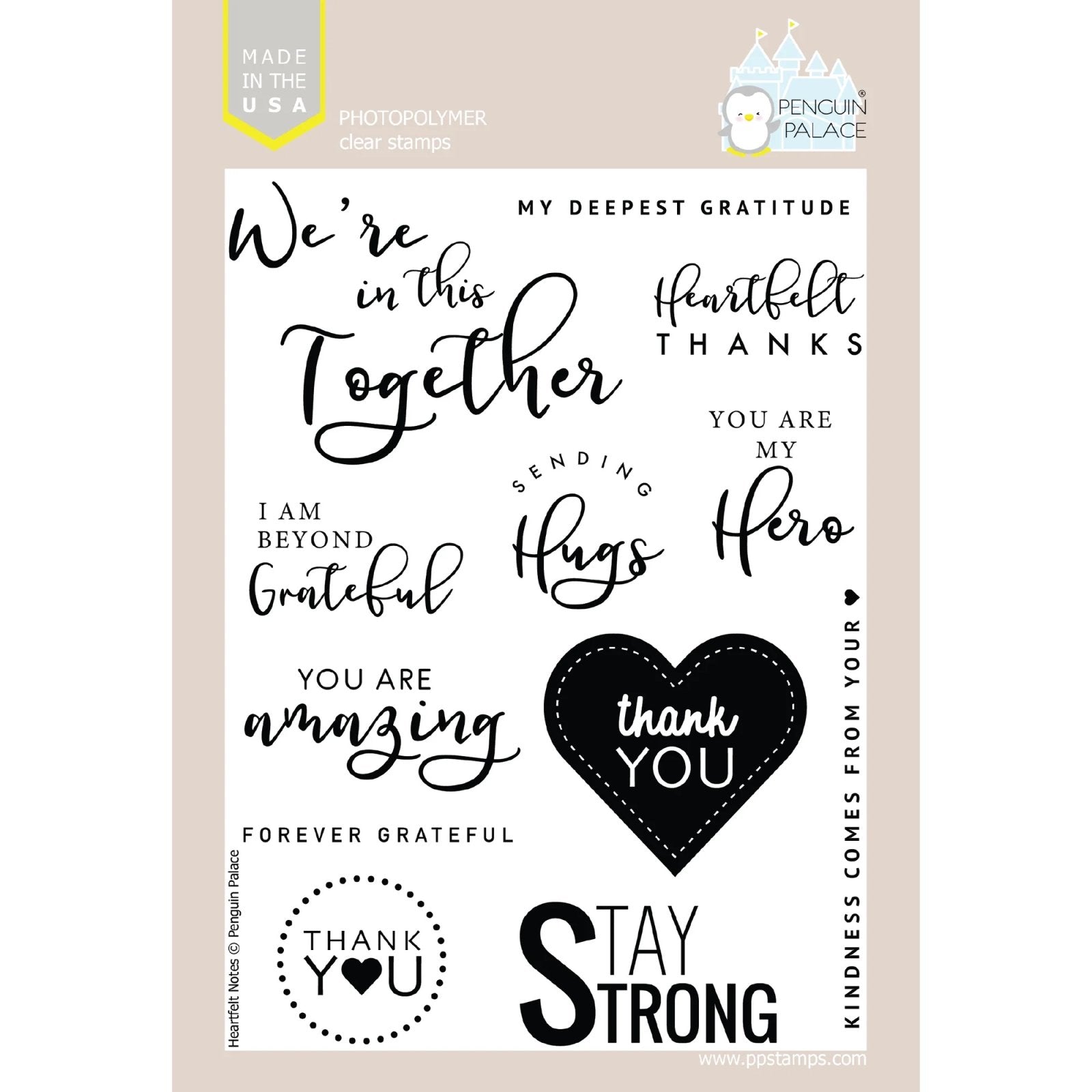 Penguin Palace - Heartfelt Notes Stamp Set