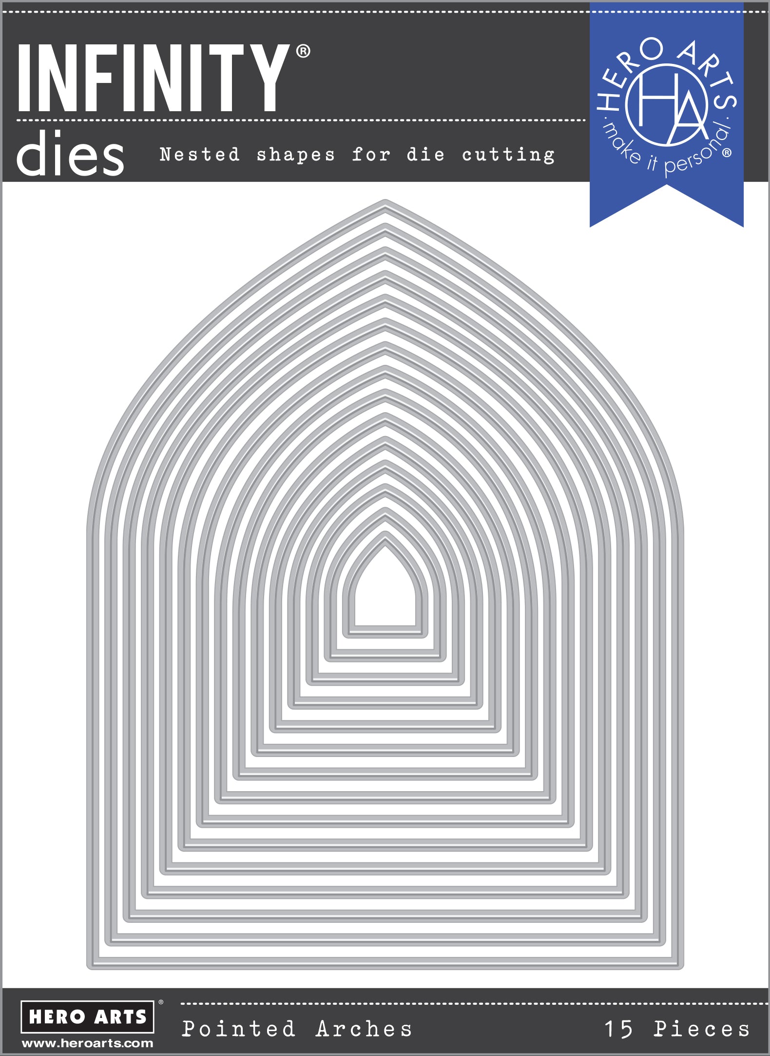 Hero Arts - Pointed Arches Infinity Die Set