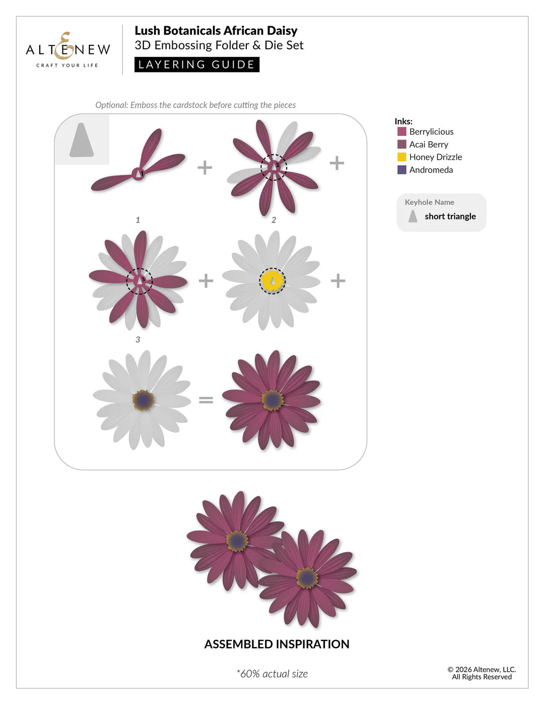 Altenew - Lush Botanicals: African Daisy 3D Embossing Folder & Die Bundle