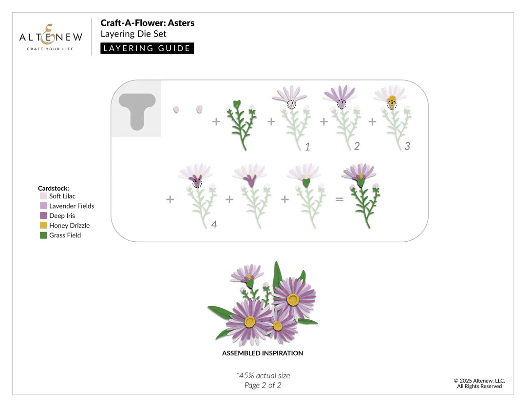Altenew - Craft-A-Flower: Asters Layering Die Set
