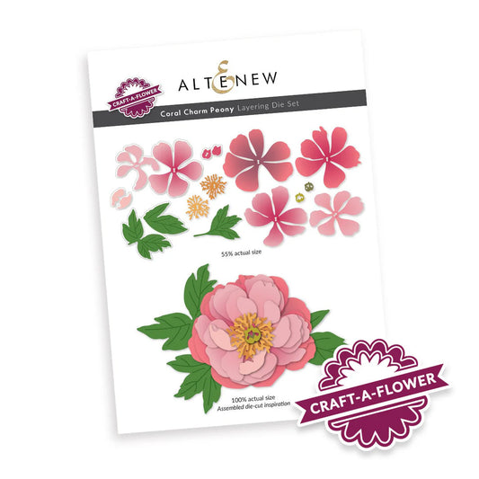 Altenew - Craft-A-Flower - Coral Charm Peony Layering Die Set