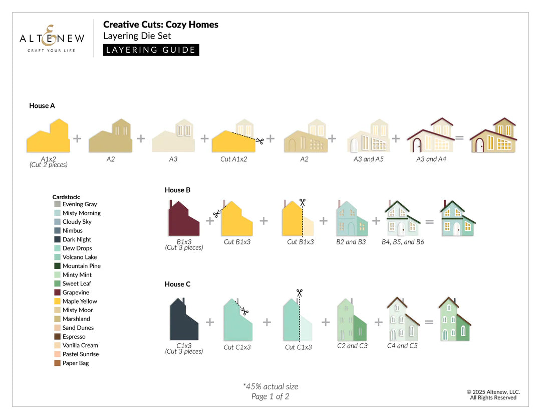 Altenew - Creative Cuts: Cozy Homes Layering Die Set