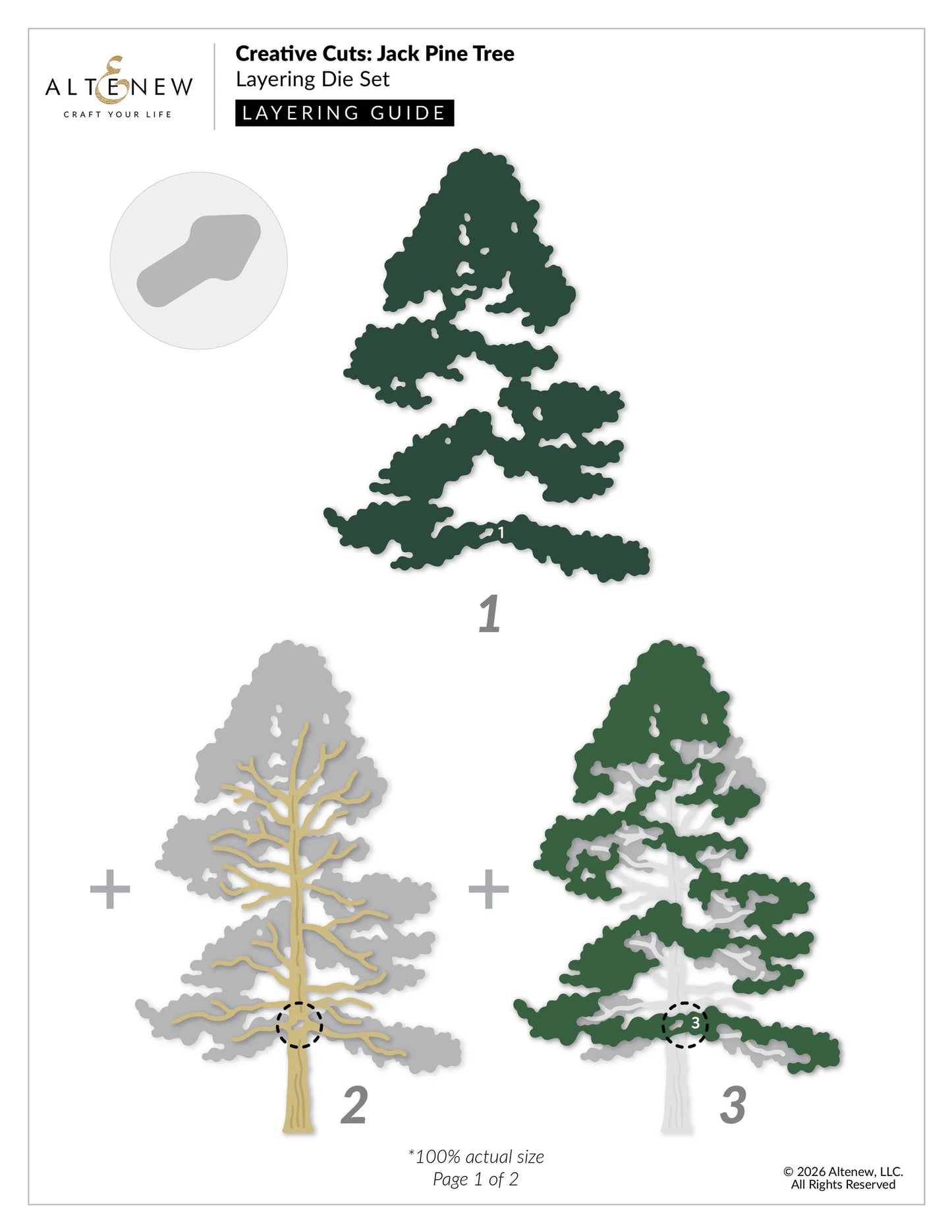 Altenew - Creative Cuts: Jack Pine Tree Layering Die Set