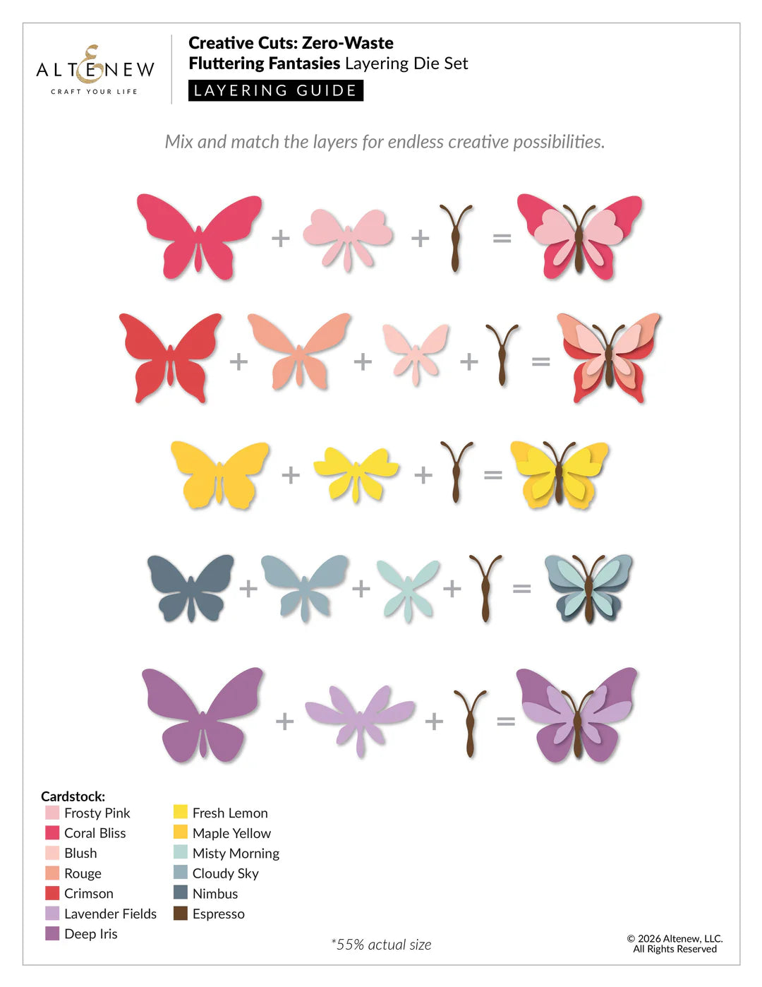 Altenew - Zero Waste Fluttering Fantasies Layering Die