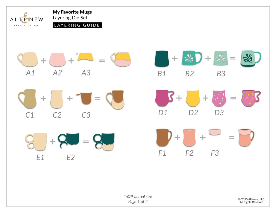 Altenew - My Favorite Mugs Layering Die Set