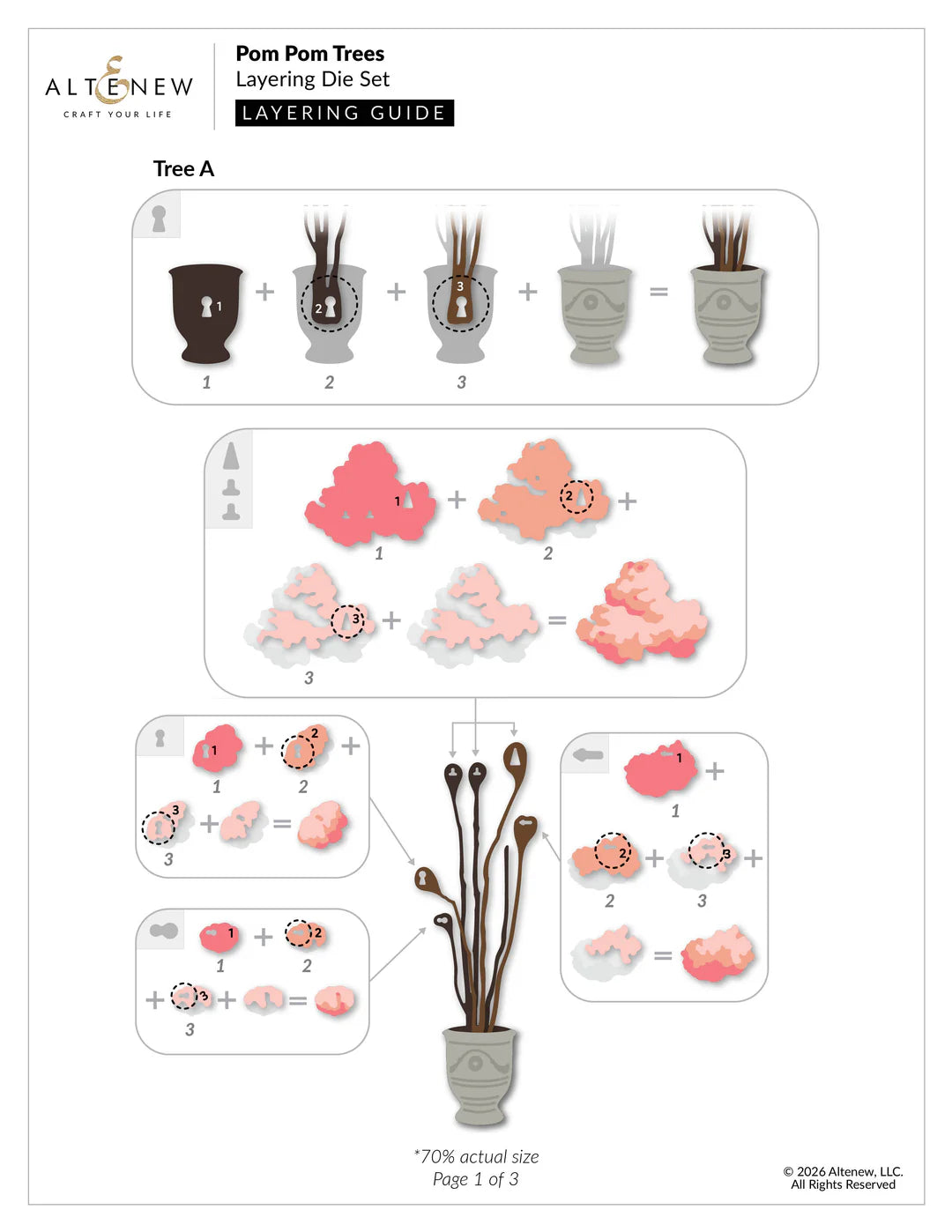 Altenew - Pom Pom Trees Layering Die Set