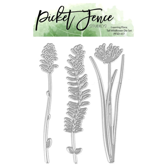 Picket Fence - Layering Flora Tall Wildflower Die Set