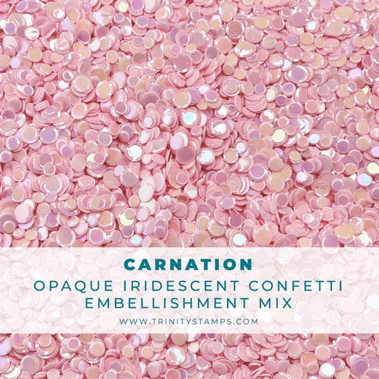 Trinity Stamps - Carnation Opaque Iridescent Embellishment Mix