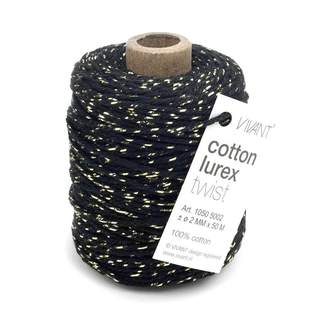 Vivant - Lurex Cotton Cord - Black