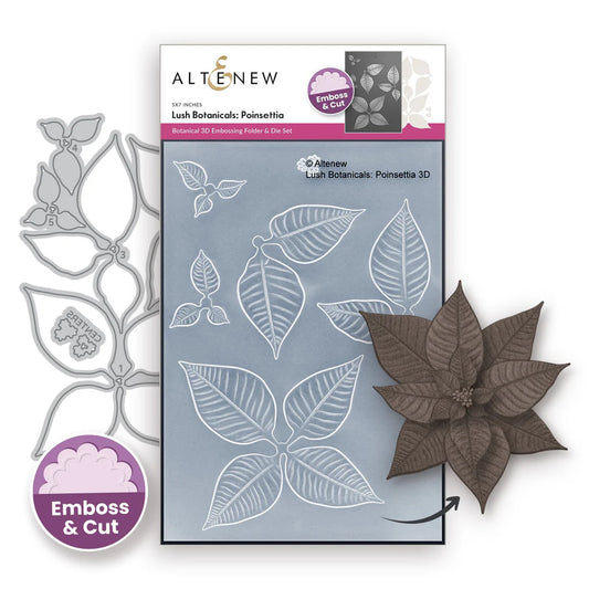 Altenew - Lush Botanicals: Poinsettia 3D Embossing Folder & Die Bundle