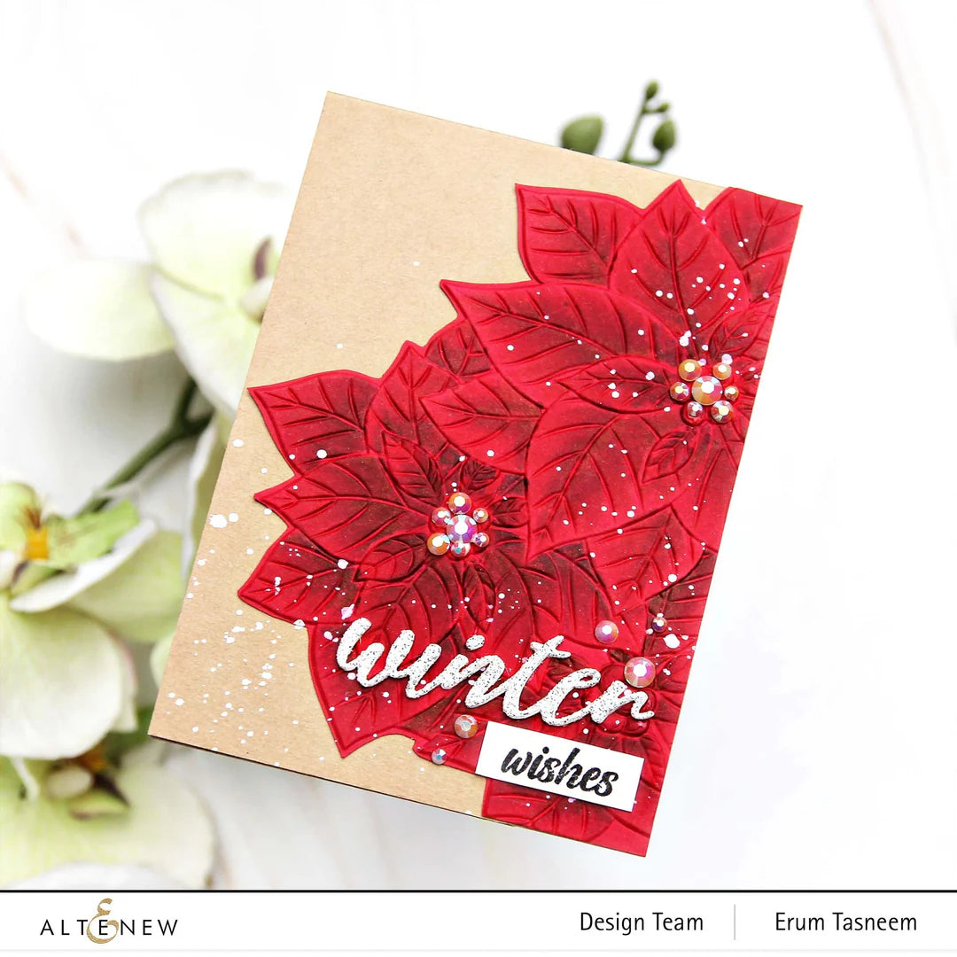 Altenew - 3D Embossing Folder - Poinsettia Cluster