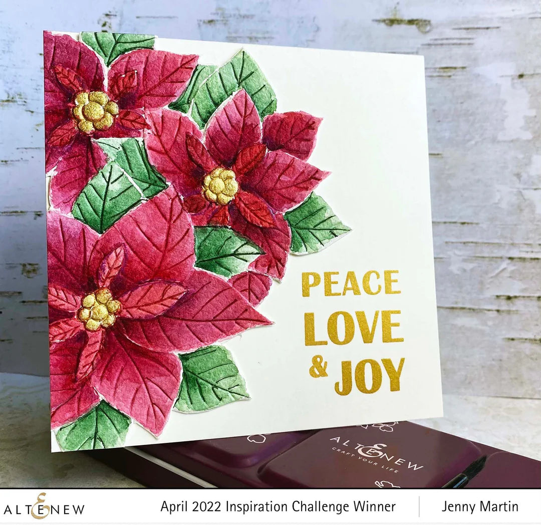 Altenew - 3D Embossing Folder - Poinsettia Cluster