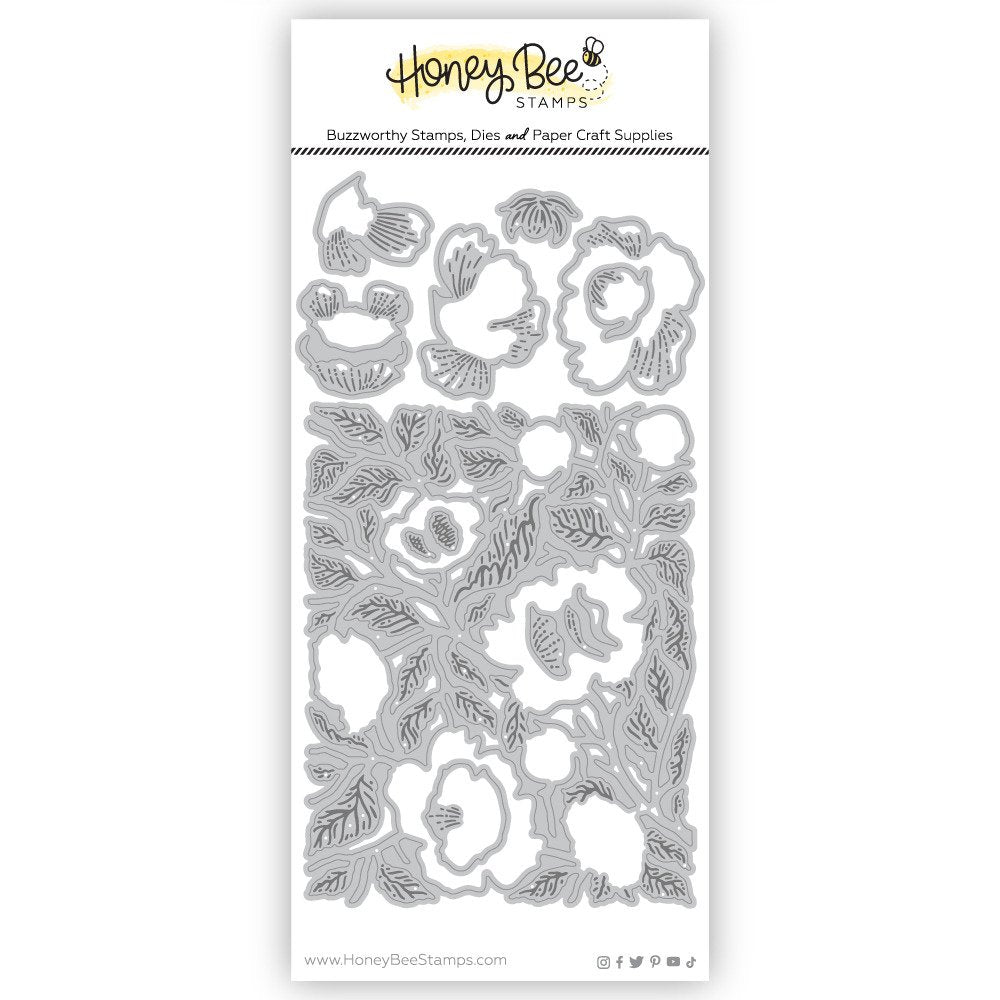 Honey Bee - Bold backgrounds: Vintage Roses Die Set