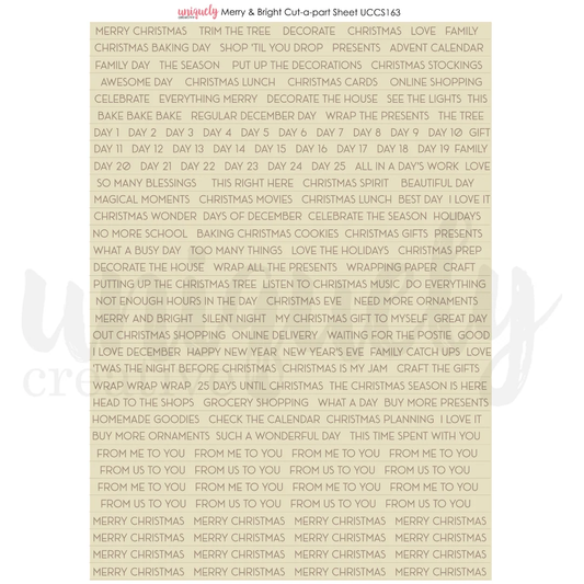 Uniquely Creative - Merry & Bright Cut-a-Part