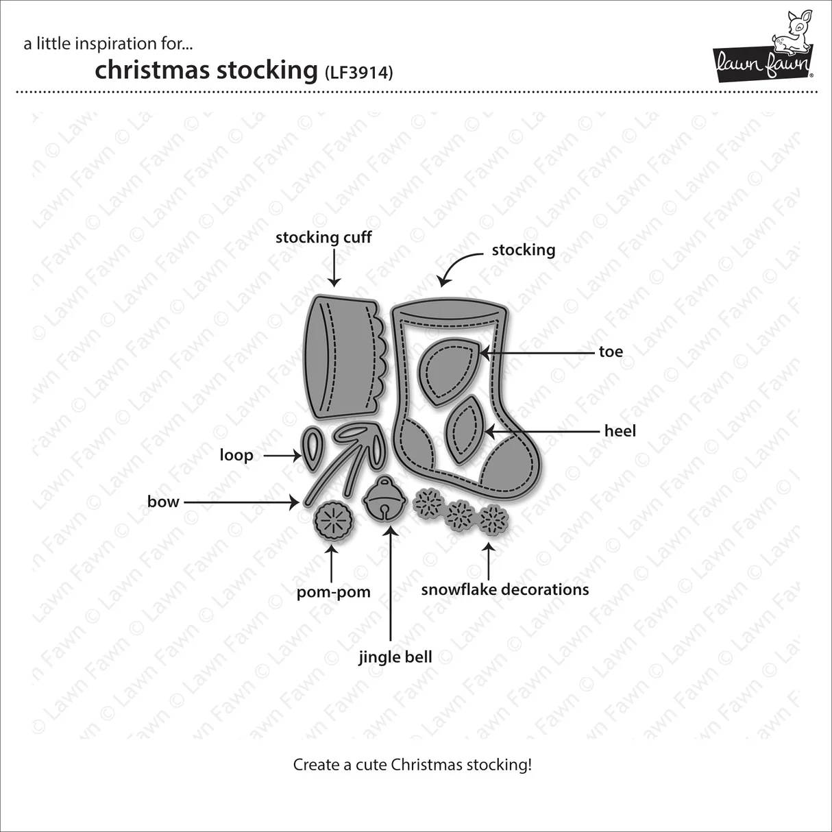 Lawn Fawn - Christmas Stocking Die Set