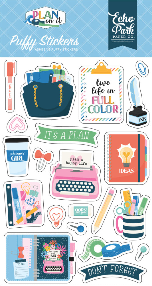 Echo Park - Plan On It - Puffy Stickers