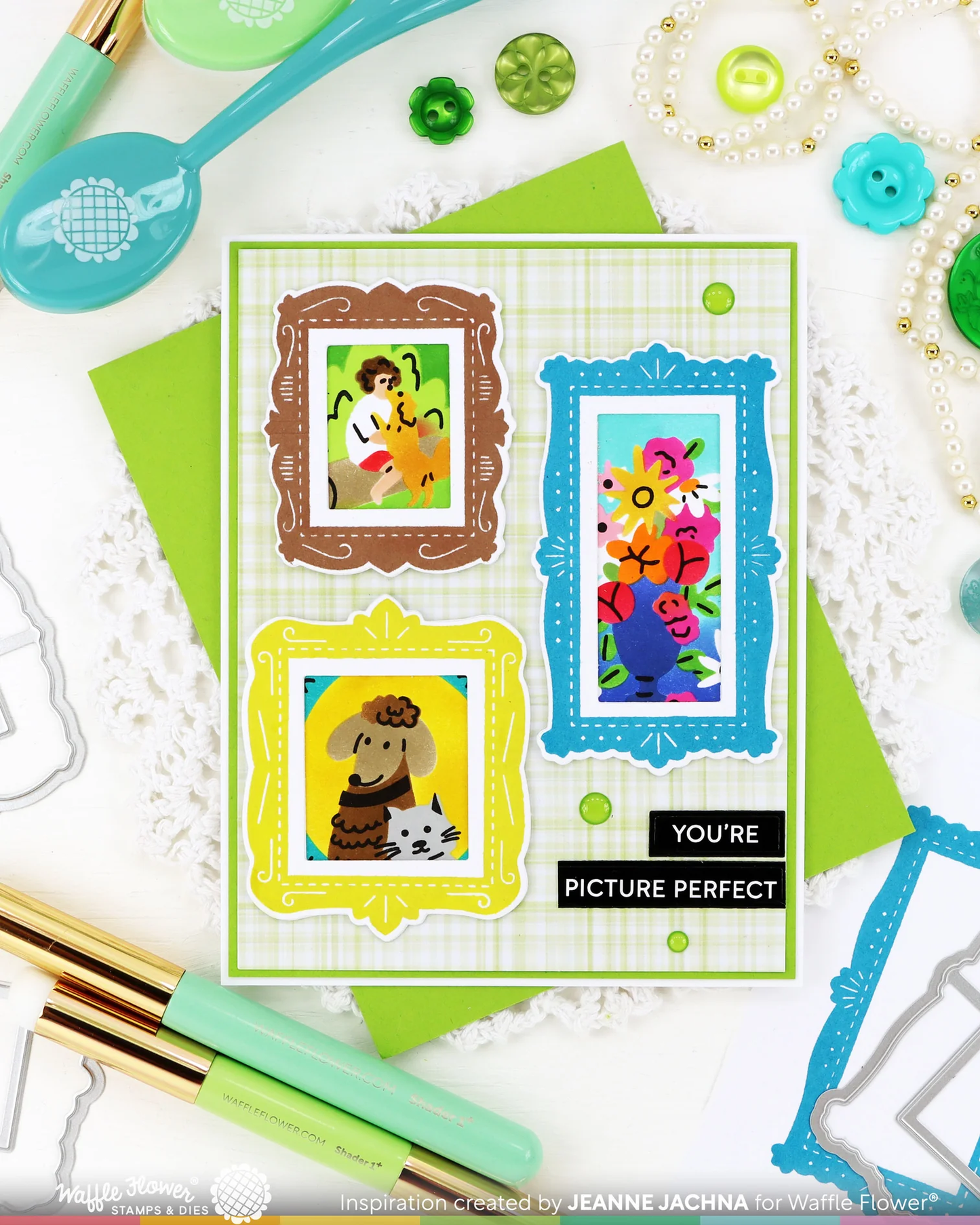 Waffle Flower - Postage Collage - Frames Stamp & Die Bundle