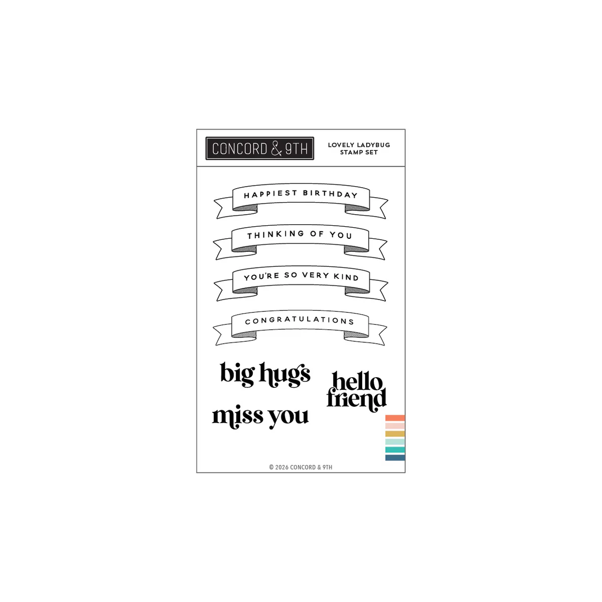 Concord & 9th - Lovely Ladybug Stamp & Die Bundle