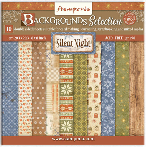 Stamperia - Silent Night - 8x8 Background Paper Pad