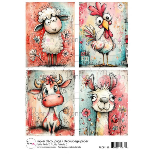 RonRon Designs - Rice Paper - Little Friends 5