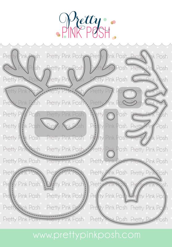 Pretty Pink Posh - Reindeer Face Shaker Die Set