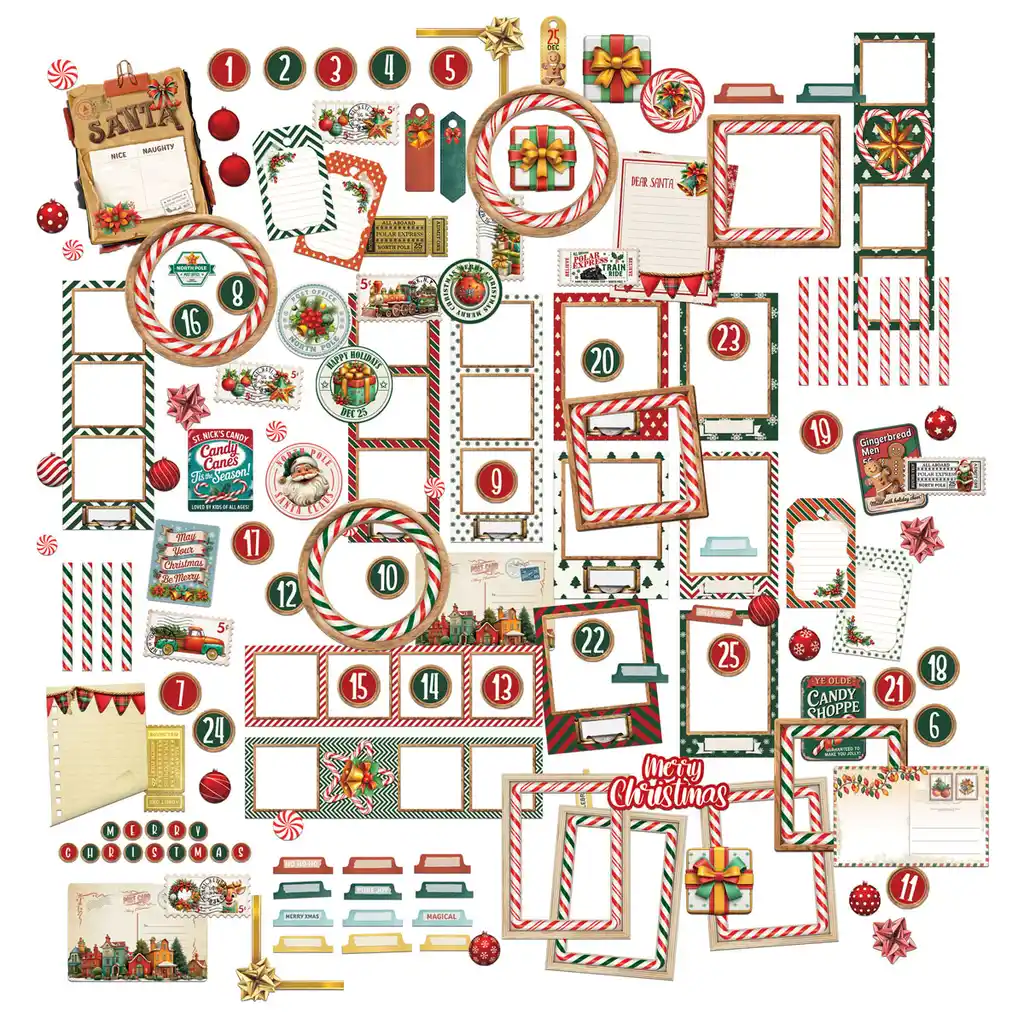 49 and Market - Jolly Jingles - Ephemera & Frame Set