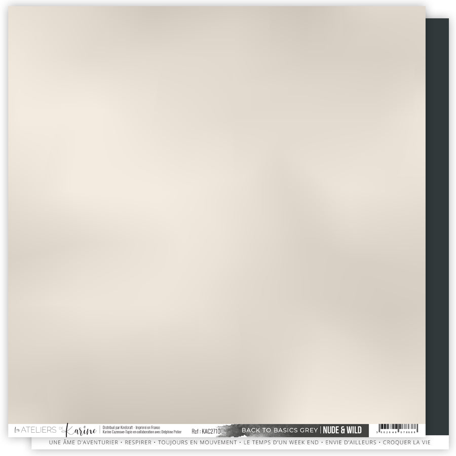 Les Ateliers de Karine - Nude & Wild - Solid Cardstock: Grey