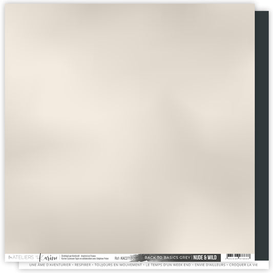 Les Ateliers de Karine - Nude & Wild - Solid Cardstock: Grey