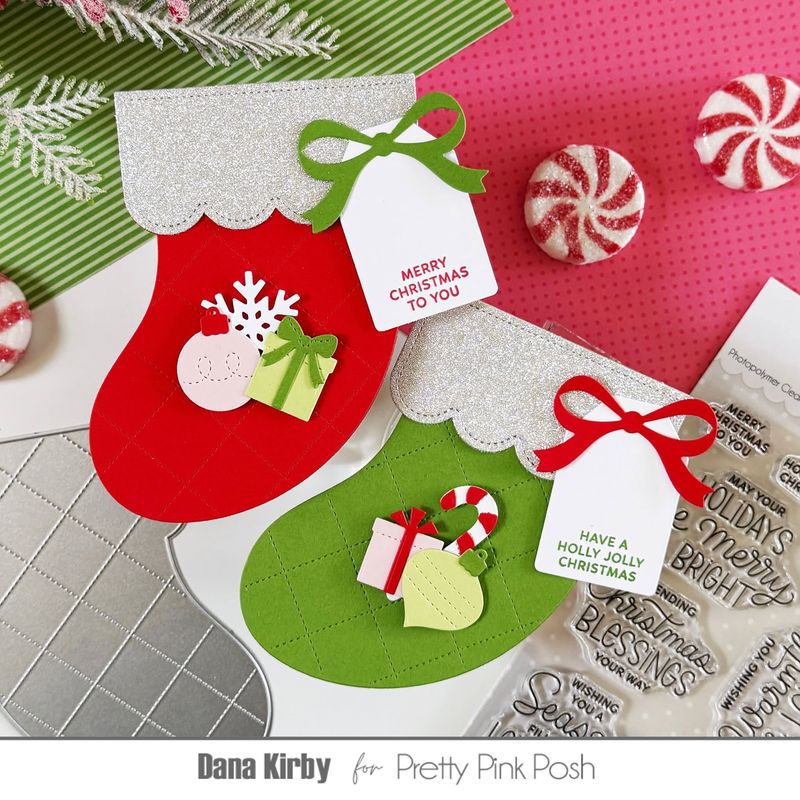 Pretty Pink Posh - Stocking Gift Card Holder Die Set