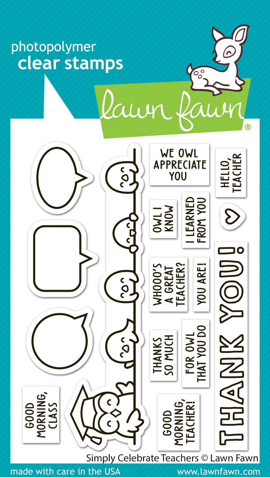 Lawn Fawn - Simply Celebrate Teachers Stamp, Die & Stencil Bundle