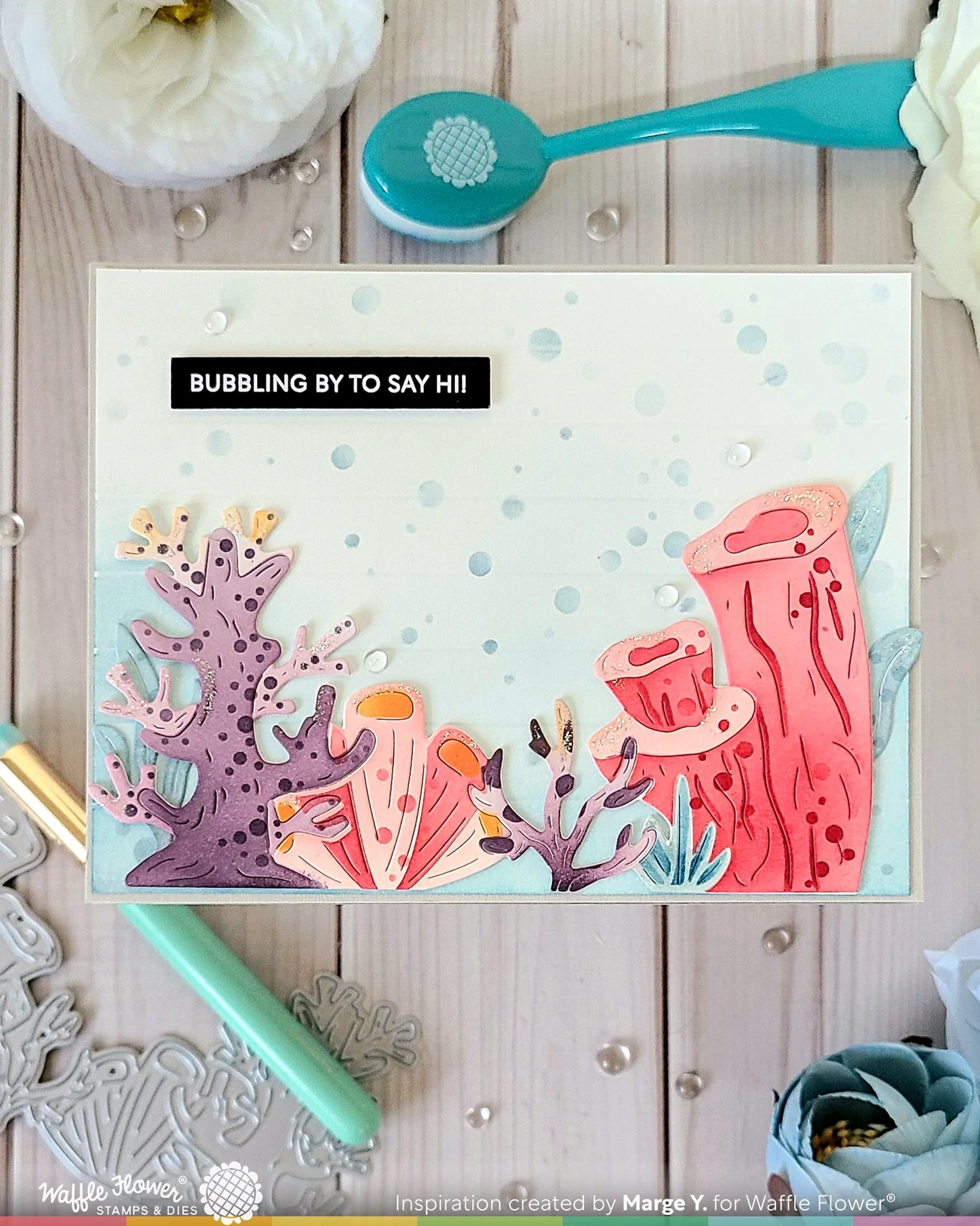 Waffle Flower - Happy Bubbles Stencil Set