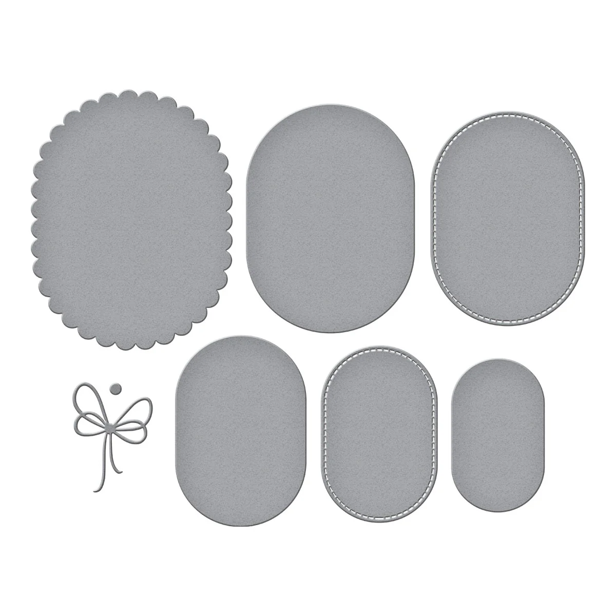 Spellbinders - Scallop and Stitched Edge Ovals Die Set